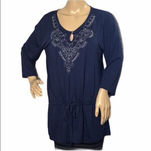 White Stag 3/4 Sleeve Tee Lacy Blue Med